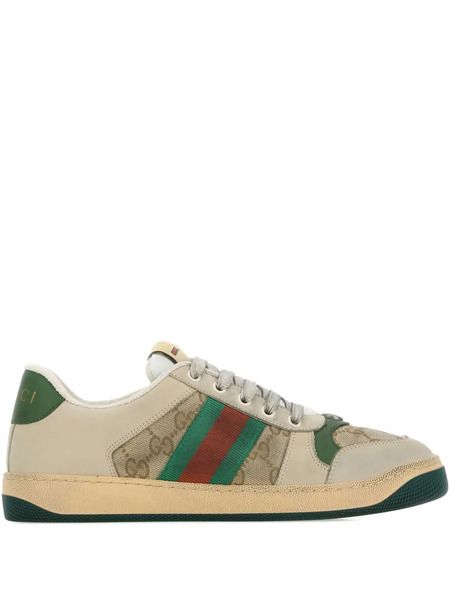  Gucci Screener Logo-embellished Low-top Sneakers - Neutrals 