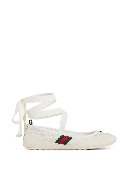  Gucci Shift Ballet Flats - White 