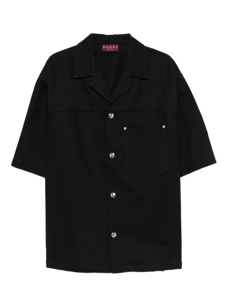  Gucci Short-sleeve Button Shirt - Black 