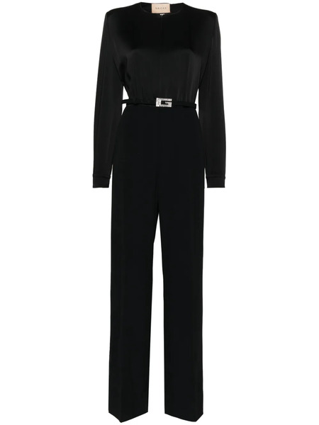  Gucci Square G Belt Jumpsuit - Black 