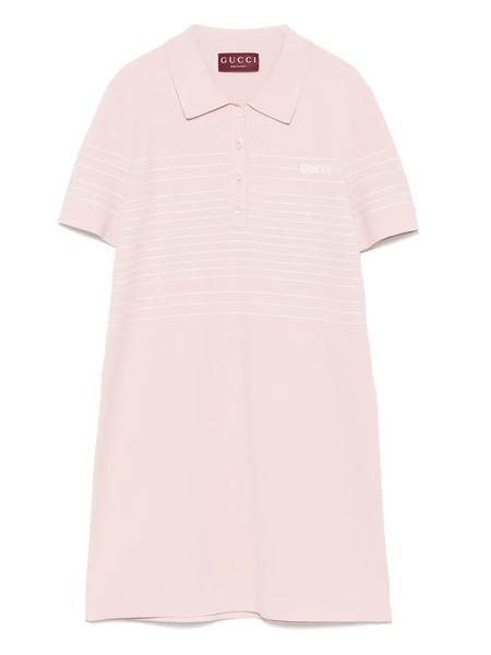  Gucci Striped-detailing Mini Dress - Pink 