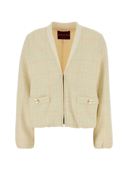  Gucci Tweed Pocket Jacket - Neutrals 