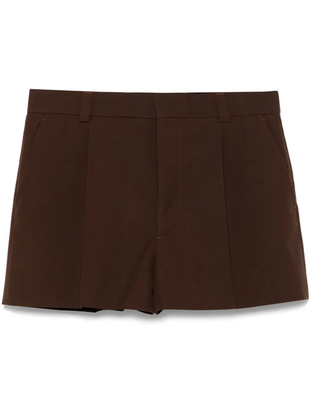  Gucci Twill Wool Shorts - Brown 
