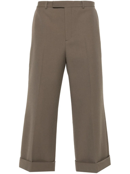  Gucci Wide-leg Wool Trousers - Brown 