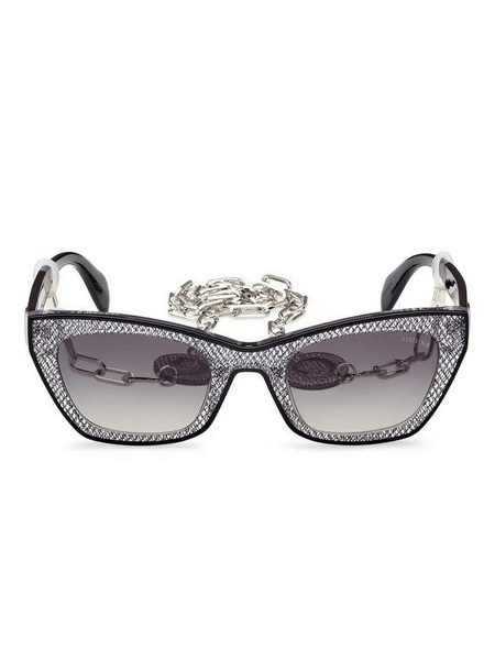  Guess Eyewear Chain-embellished Cat-eye Sunglasses - Black 