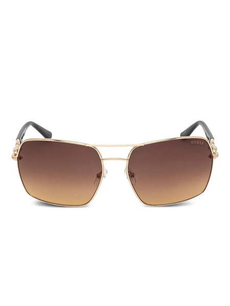  Guess Eyewear Chain-link Square-frame Sunglasses - Brown 