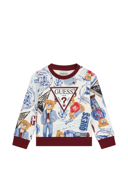  Guess Kids Bear-print Sweatshirt - White 