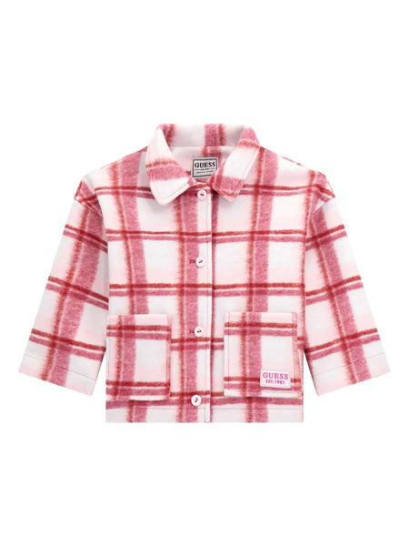  Guess Kids Check-pattern Jacket - Pink 