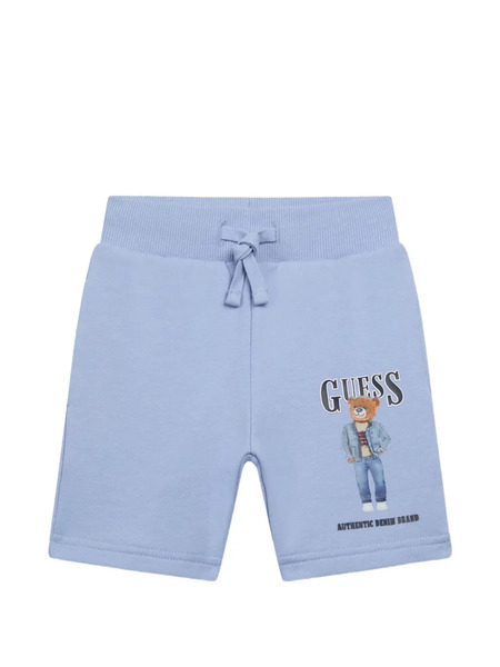  Guess Kids Drawstring Graphic Shorts - Blue 