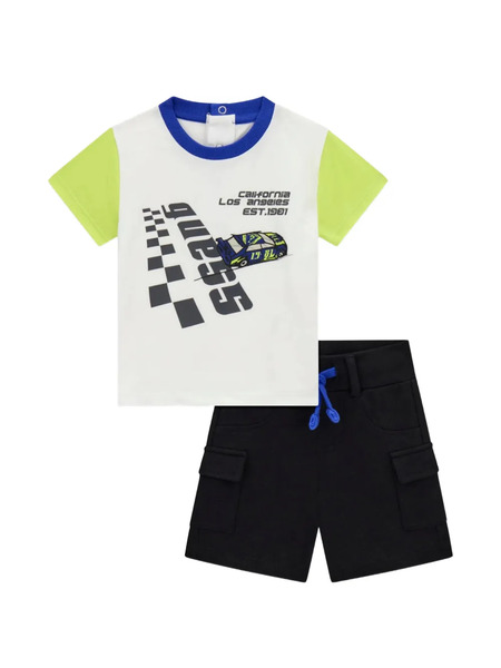  Guess Kids Graphic-print Shorts Set - White 