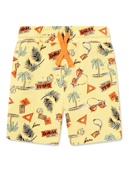  Guess Kids Graphic-print Shorts - Yellow 