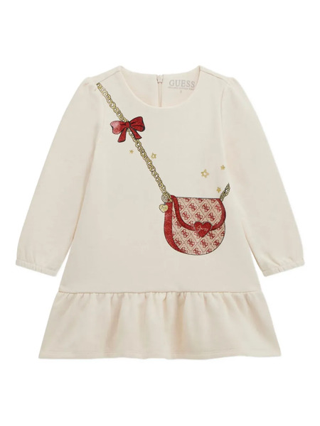  Guess Kids Handbag-print Dress - Neutrals 