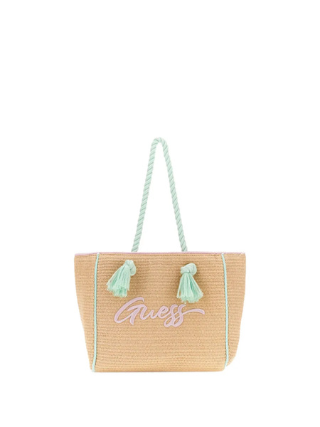  Guess Kids Logo-embroidered Tote Bag - Neutrals 