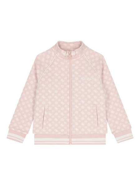  Guess Kids Logo Zipped Sweatshirt - Pink 