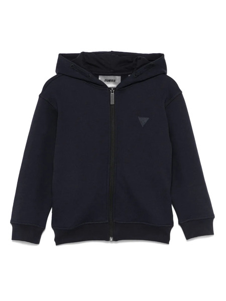  Guess Kids Rubberised-logo Hoodie - Blue 