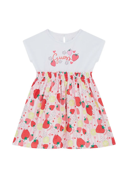  Guess Kids Strawberry-pattern Dress - Pink 