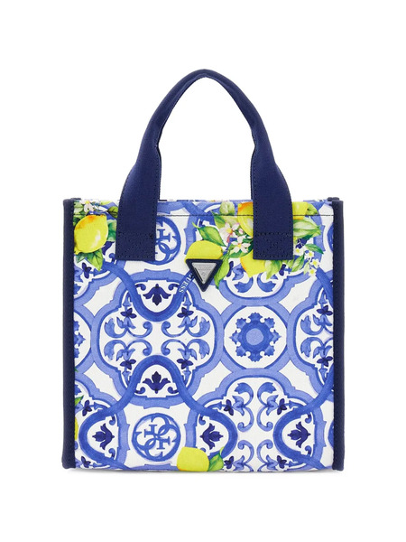  Guess Kids Tile-print Tote Bag - White 