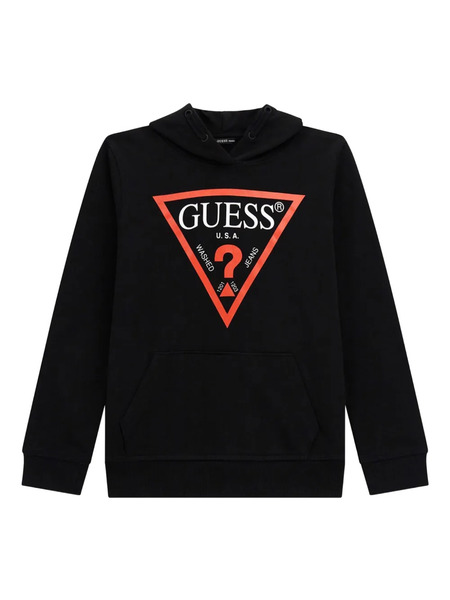  Guess Kids Triangle-logo Hoodie - Black 