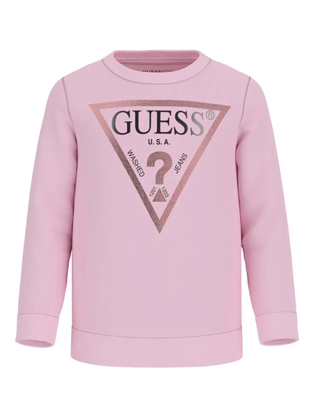  Guess Kids Triangle-logo Sweatshirt - Pink 