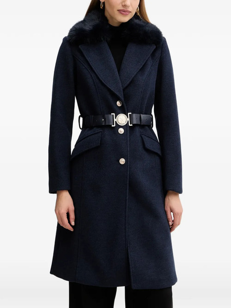  Guess Usa Belted Coat - Blue 
