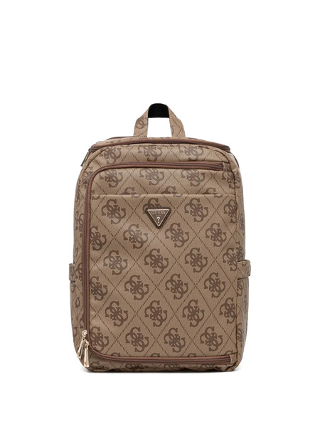  Guess Usa Berta 4g Patterned Logo-plaque Backpack - Neutrals 
