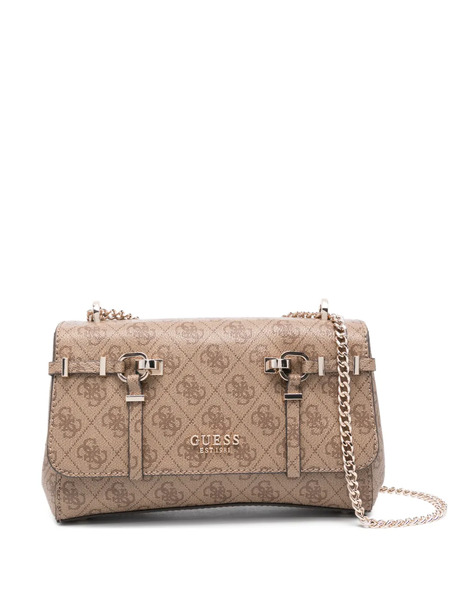 Guess Usa Buckle Patterned Leather Cross Body Bag - Neutrals 