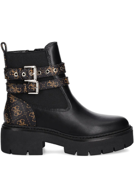  Guess Usa Buckle Strap Boots - Black 