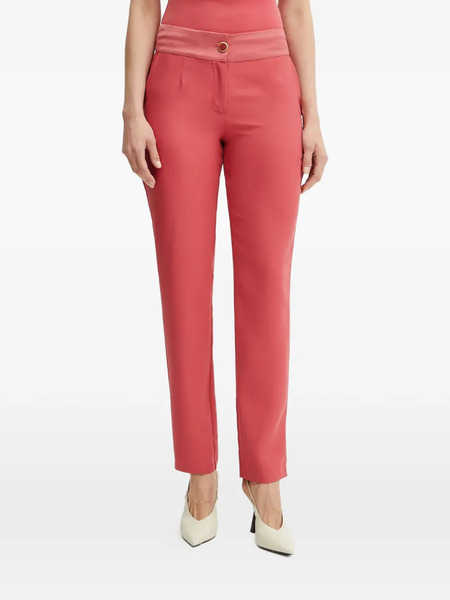  Guess Usa Buttoned Slim-fit Trousers - Pink 