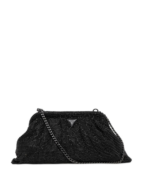  Guess Usa Chain-strap Embellished Clutch Bag - Black 
