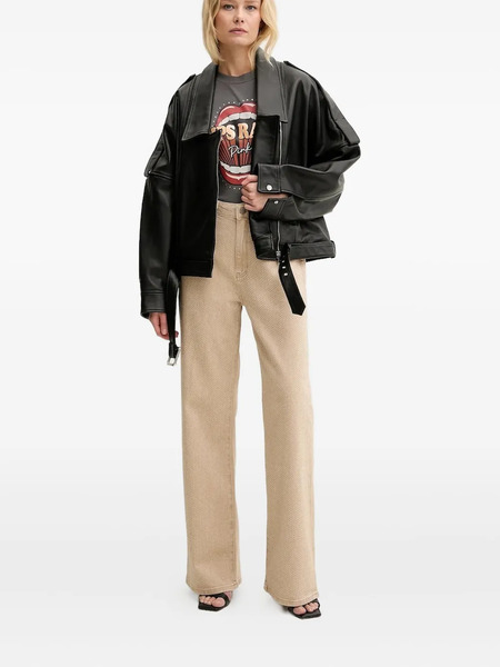  Guess Usa Embellished Straight-leg Jeans - Neutrals 