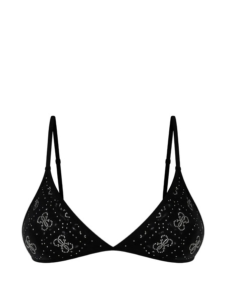  Guess Usa Embellished Triangle Bra - Black 