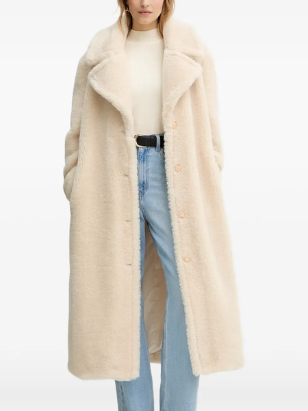  Guess Usa Eugenie Collared Button Coat - Neutrals 