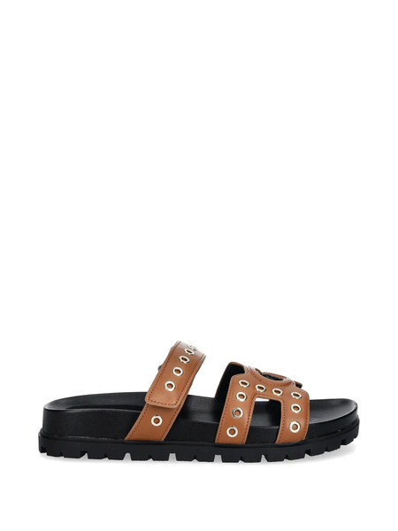  Guess Usa Eyelet Logo Sandals - Brown 
