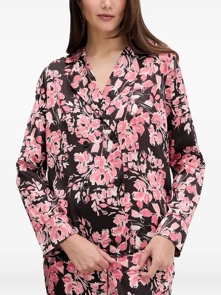  Guess Usa Floral-print Pyjama Set - Black 