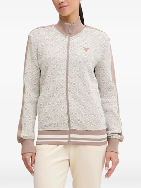  Guess Usa 4g Zip-up Sweater - Neutrals 