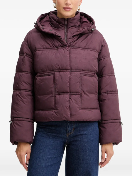  Guess Usa Hooded Puffer Jacket - Red 