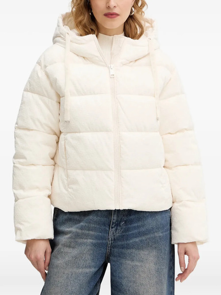  Guess Usa Hooded Puffer Jacket - White 