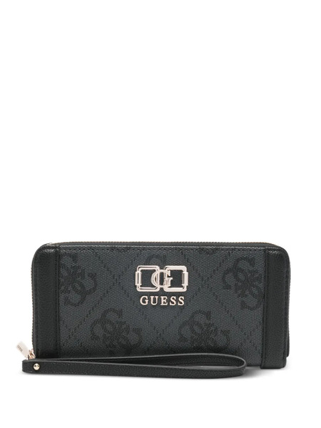  Guess Usa Karnilla Logo Monogram Wallet - Black 