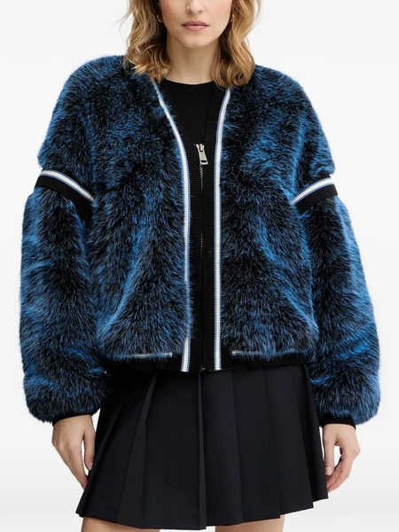 Guess Usa Katia Striped-trim Jacket - Blue 