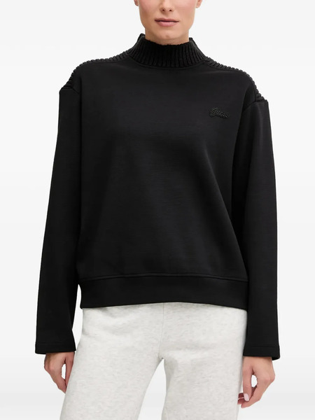  Guess Usa Knitted High-neck Sweatshirt - Black 