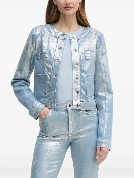 Guess Usa Logo-motif Bomber Jacket - Blue 