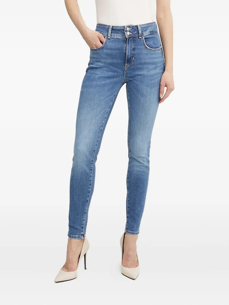  Guess Usa Logo-patch Skinny Jeans - Blue 