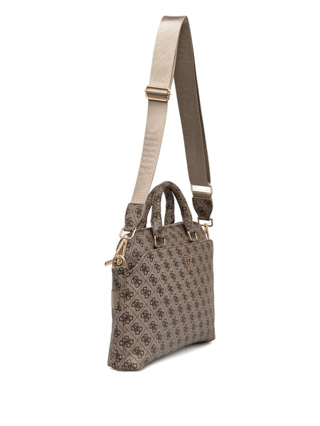  Guess Usa Logo-plaque Top-handle Bag - Brown 