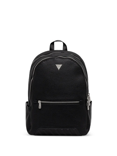  Guess Usa Logo-plaque Zip Backpack - Black 