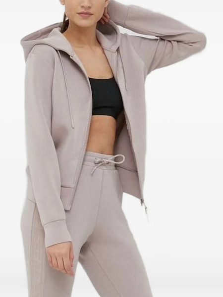  Guess Usa Logo-plaque Zip-up Hoodie - Neutrals 