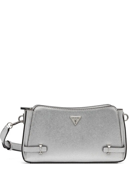  Guess Usa Metallic-finish Satchel Bag - Silver 
