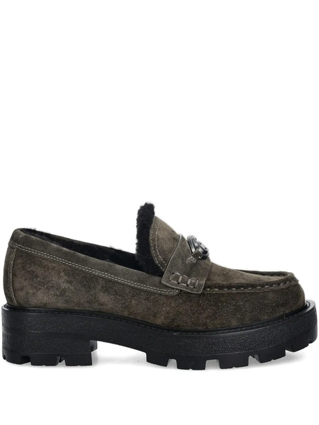  Guess Usa 45mm Logo-plaque Loafers - Grey 