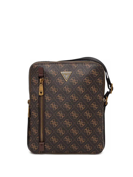  Guess Usa Monogram Messenge Bag - Brown 