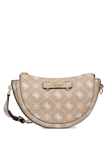  Guess Usa Monogram Pattern Cross Body Bag - Neutrals 