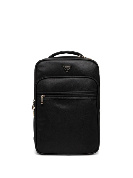 Guess Usa Norom Saffiano Leather Backpack - Black 